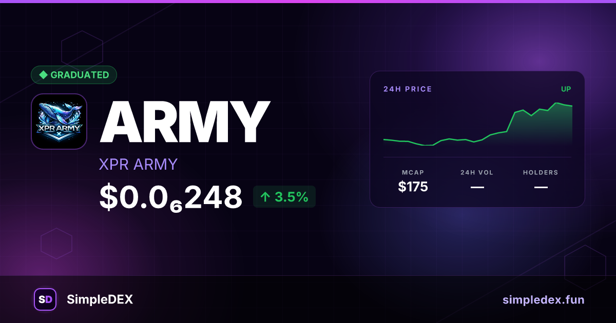 ARMY Launch — SimpleDEX