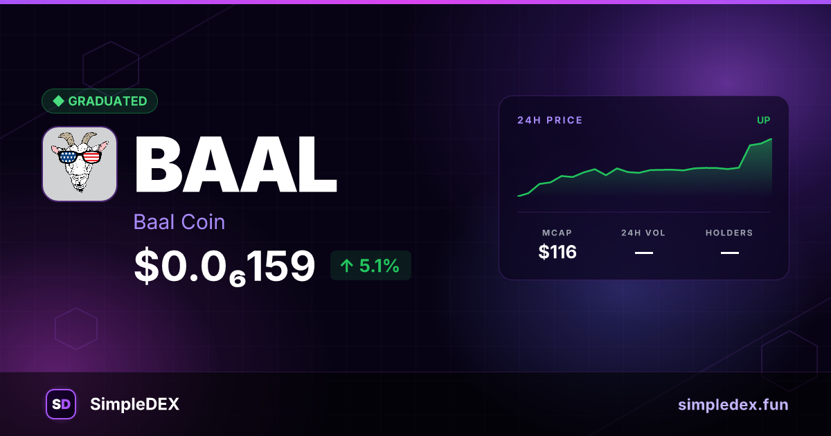 BAAL Launch — SimpleDEX