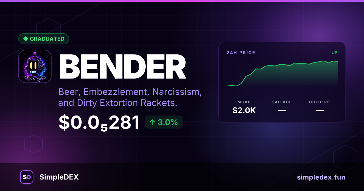 BENDER — SimpleDEX