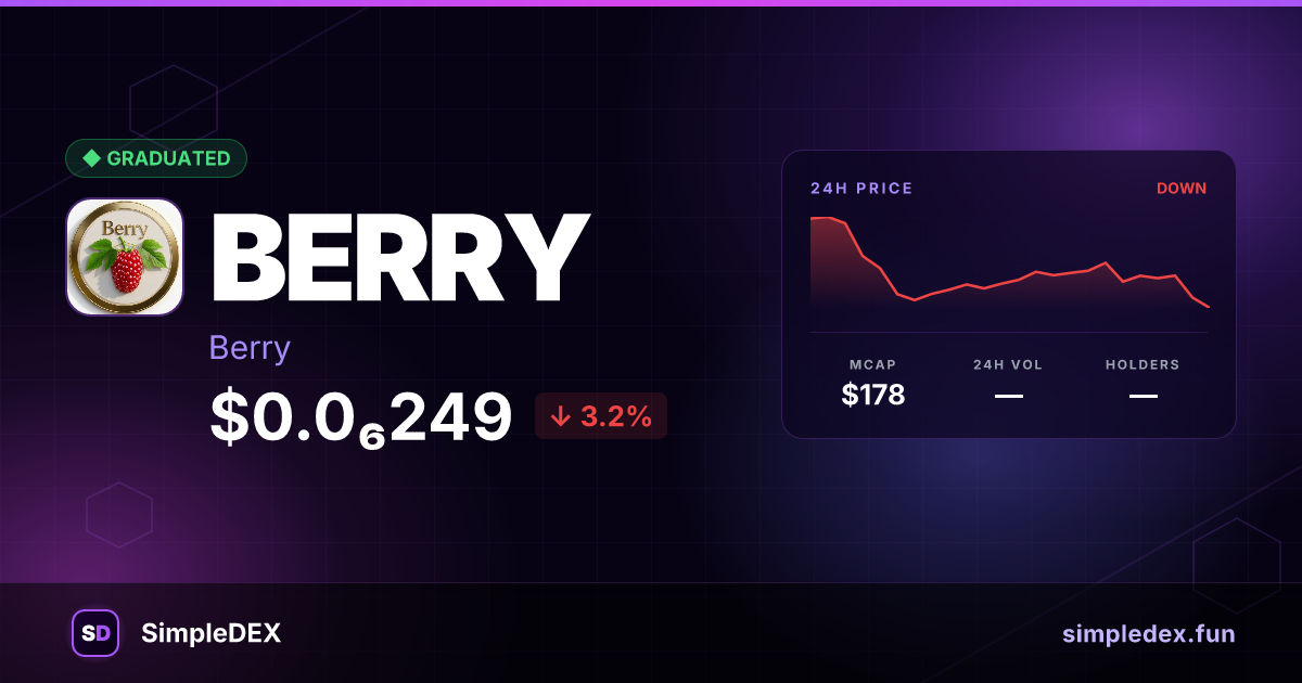 BERRY Launch — SimpleDEX