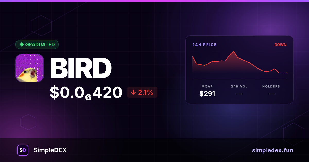 BIRD Launch — SimpleDEX
