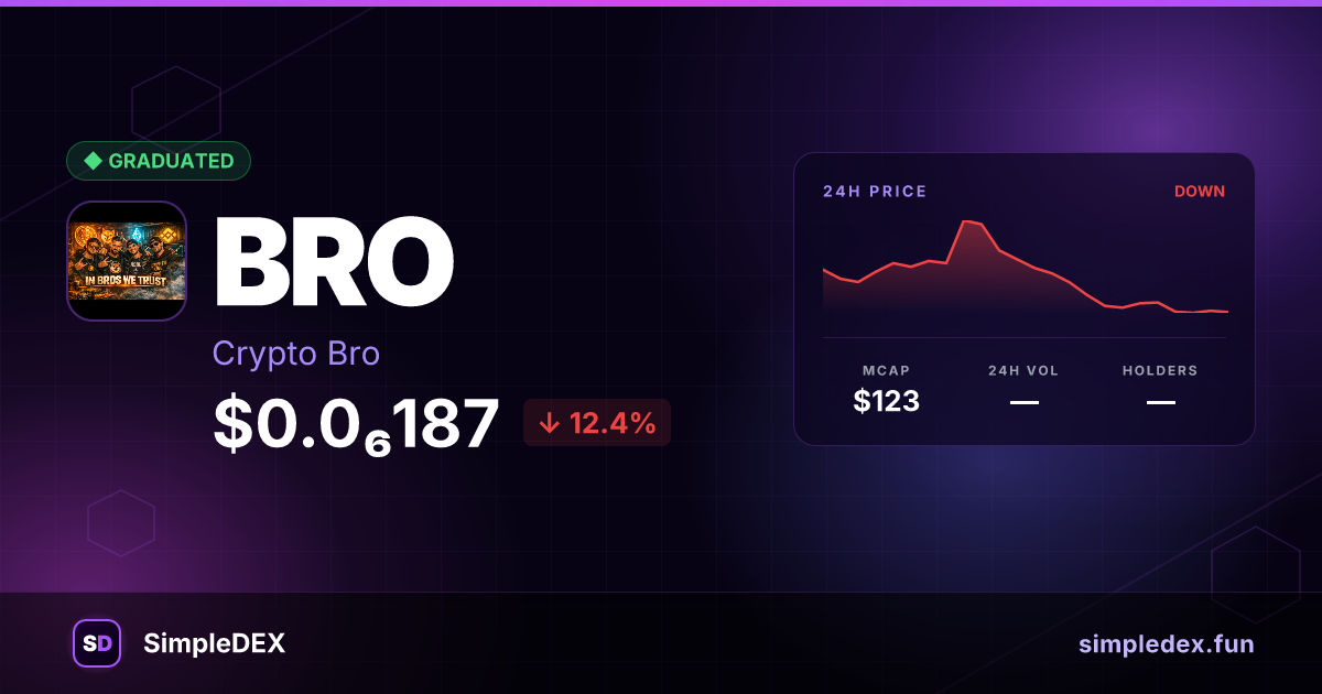 BRO Launch — SimpleDEX