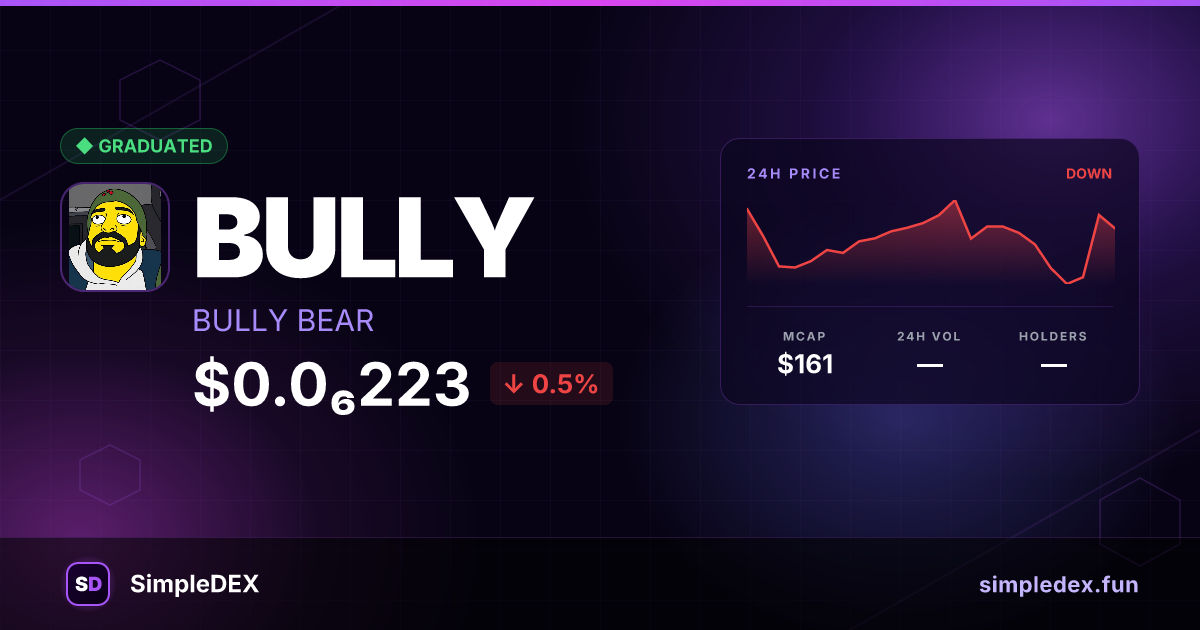 BULLY Launch — SimpleDEX