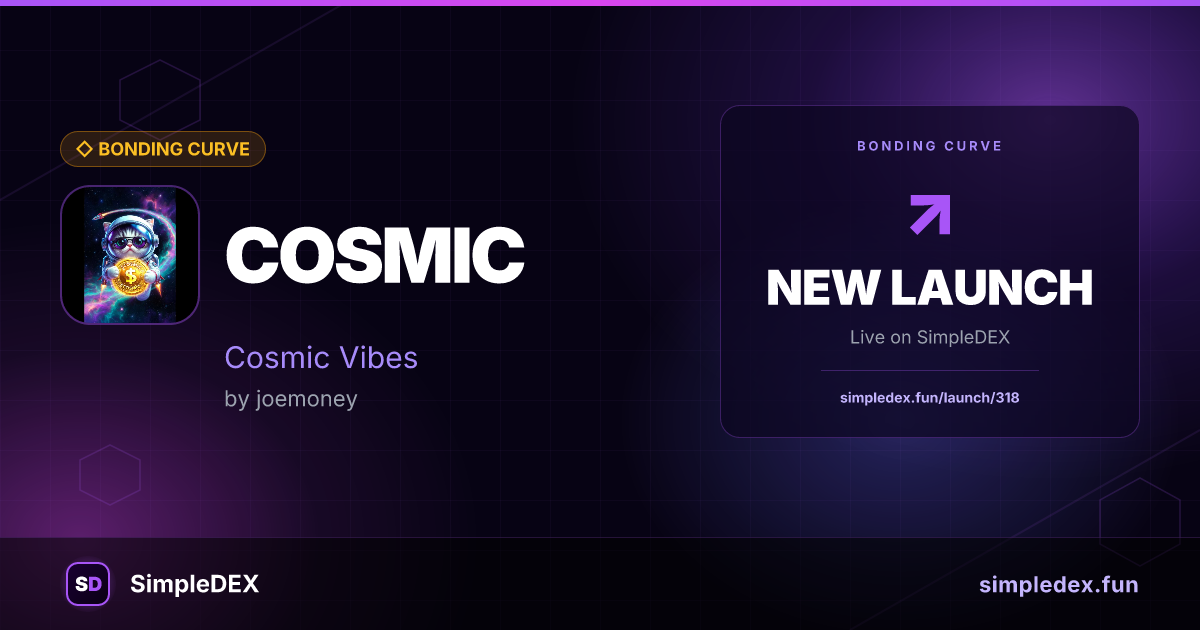 COSMIC Launch — SimpleDEX