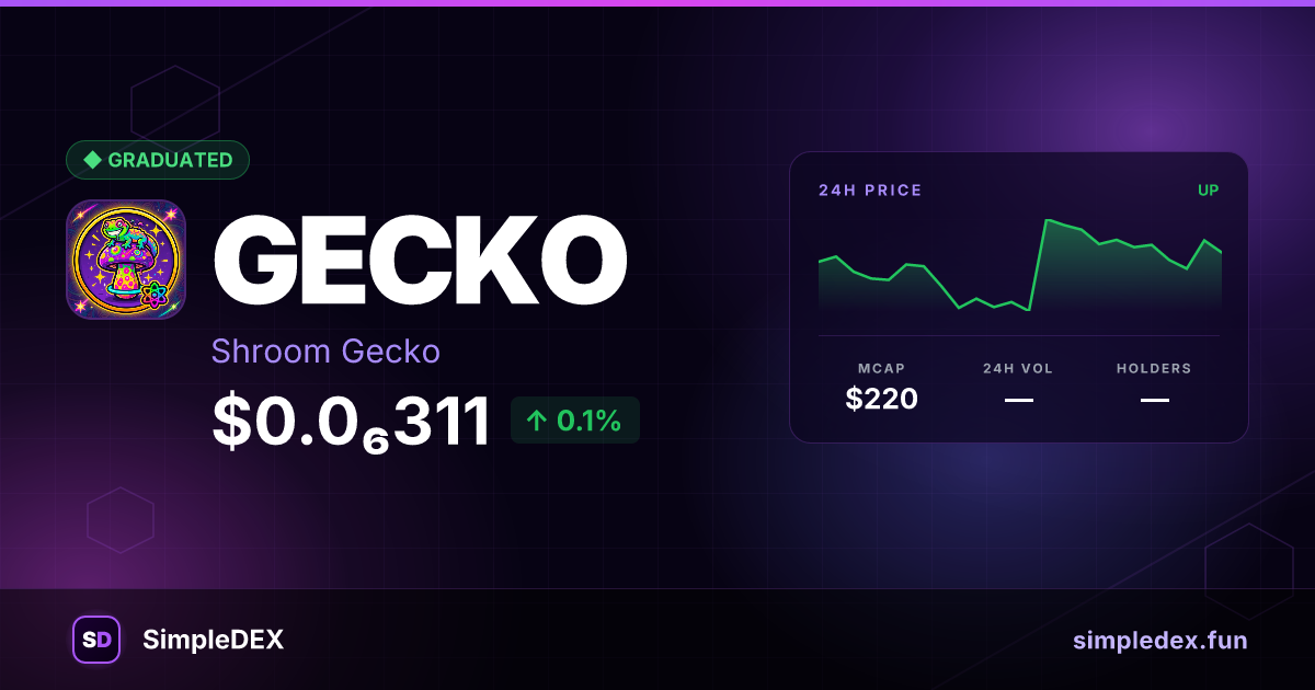 GECKO Launch — SimpleDEX
