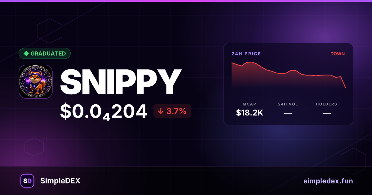 SNIPPY Launch — SimpleDEX